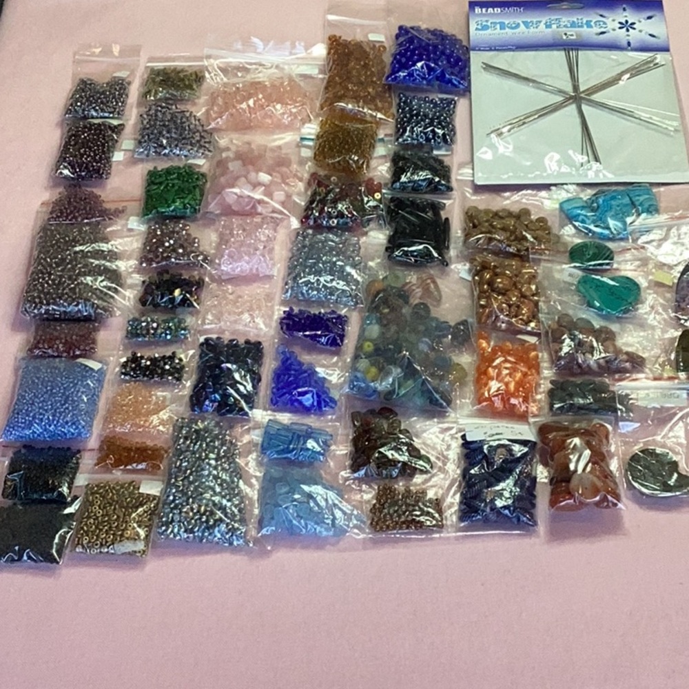 Lot #71 Jewelry Making Seed,Crystal, 
Coral, Stone & Focals by Hundreds